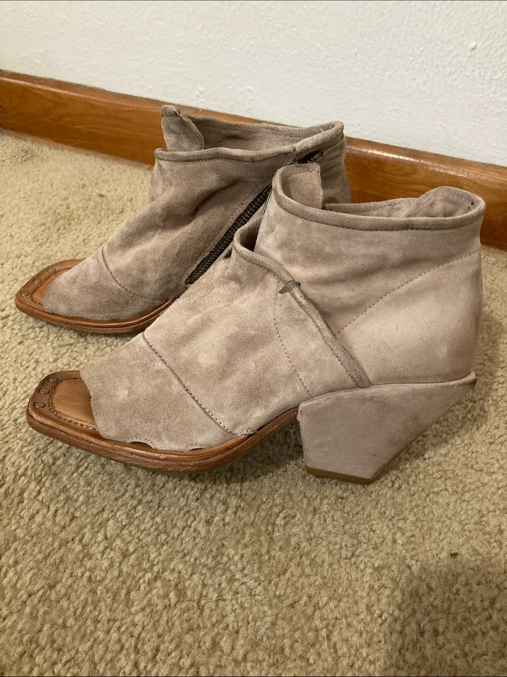 A.S.98 Tan Suede Sandals Size 7 - Picture 3 of 7